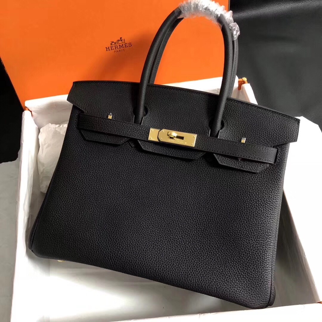 Hermes Birkin 35CM Togo Leather Handbag Black